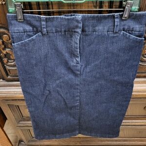 NY & Co. Pencil skirt soft indigo denim womens size 8 excellent condition